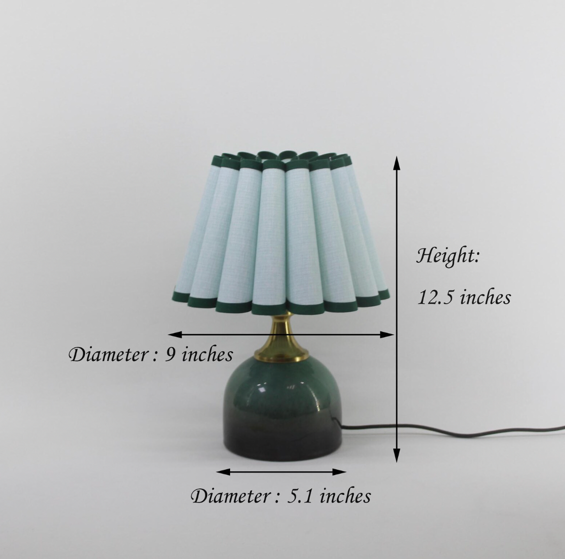 Sea Breeze Blue Scallop Counter Lamp