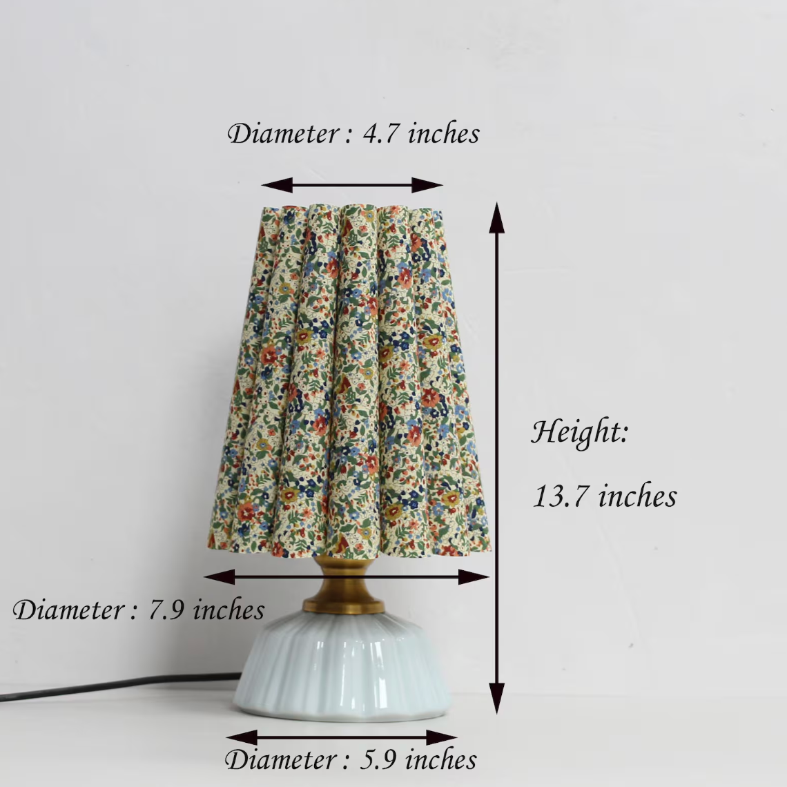 Sharla Floral Scallop Counter Lamp