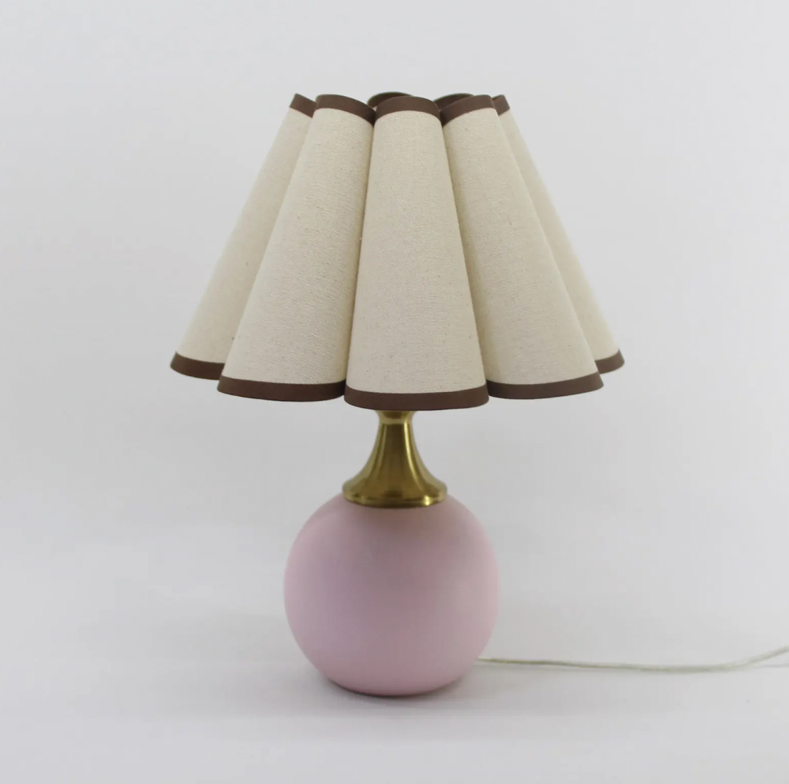 Cherry Creek Pink Oatmeal Scallop Counter Lamp