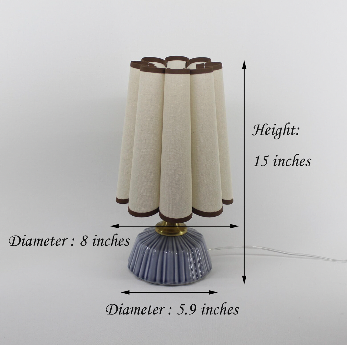 Bay Breeze Scallop Counter Table Lamp