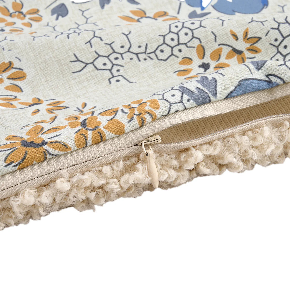 Nicole Floral Bouclé Backed Pillow, Set of 2