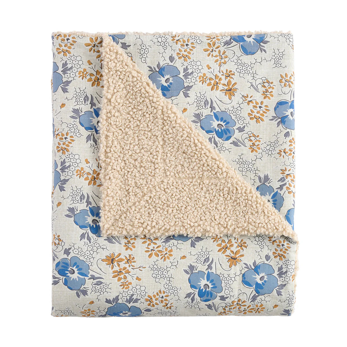 Nicole Floral Bouclé Backed Throw, Set of 2