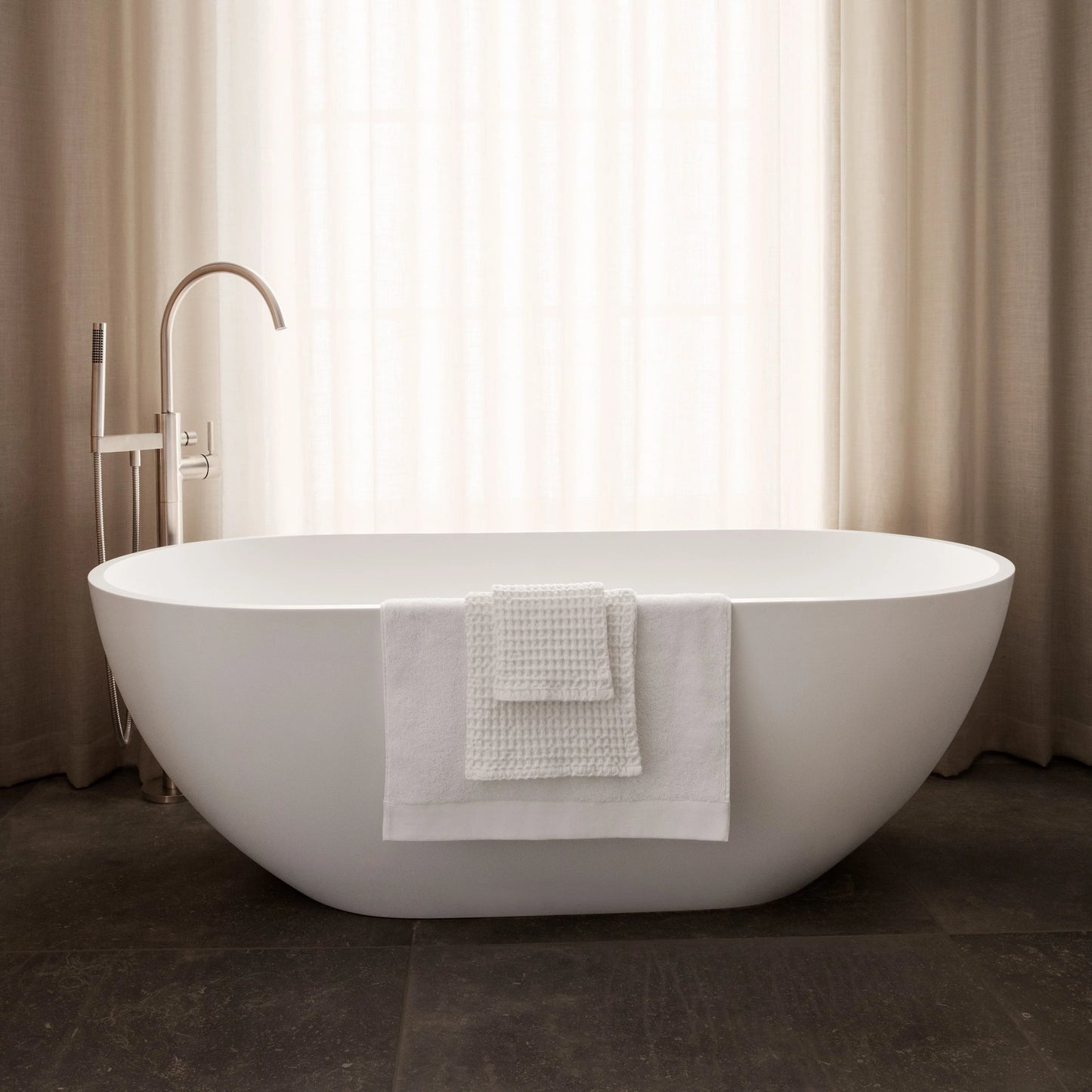 Waffle Hand Towel XL 20 x 40 - WHITE