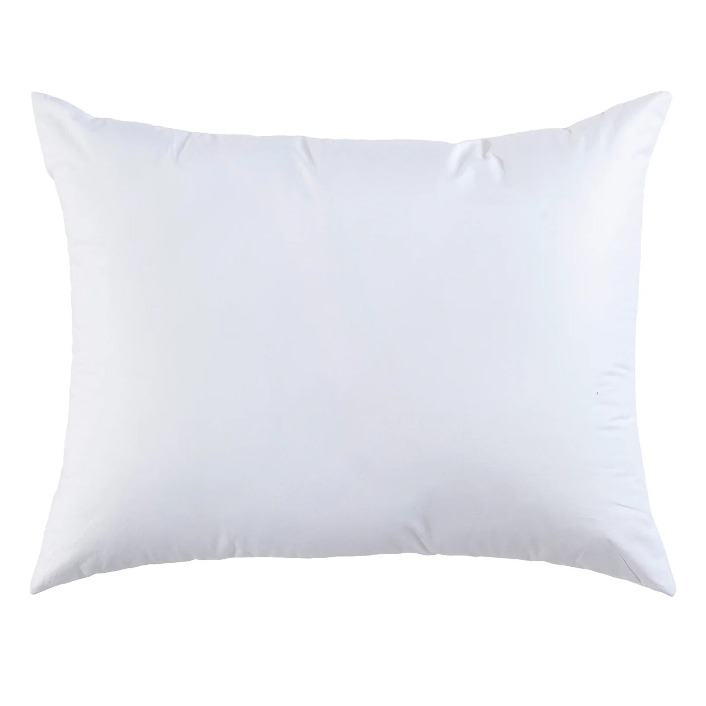 Feather and down pillow insert with 250TC cotton shell and RDS-certified duck down fill, available in standard, king, and square sizes