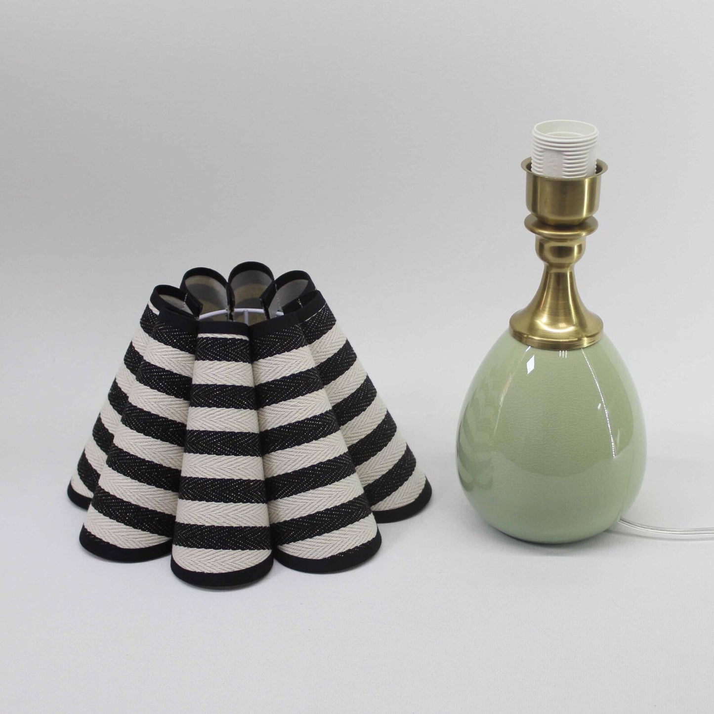 Lido Striped Scallop Counter Lamp