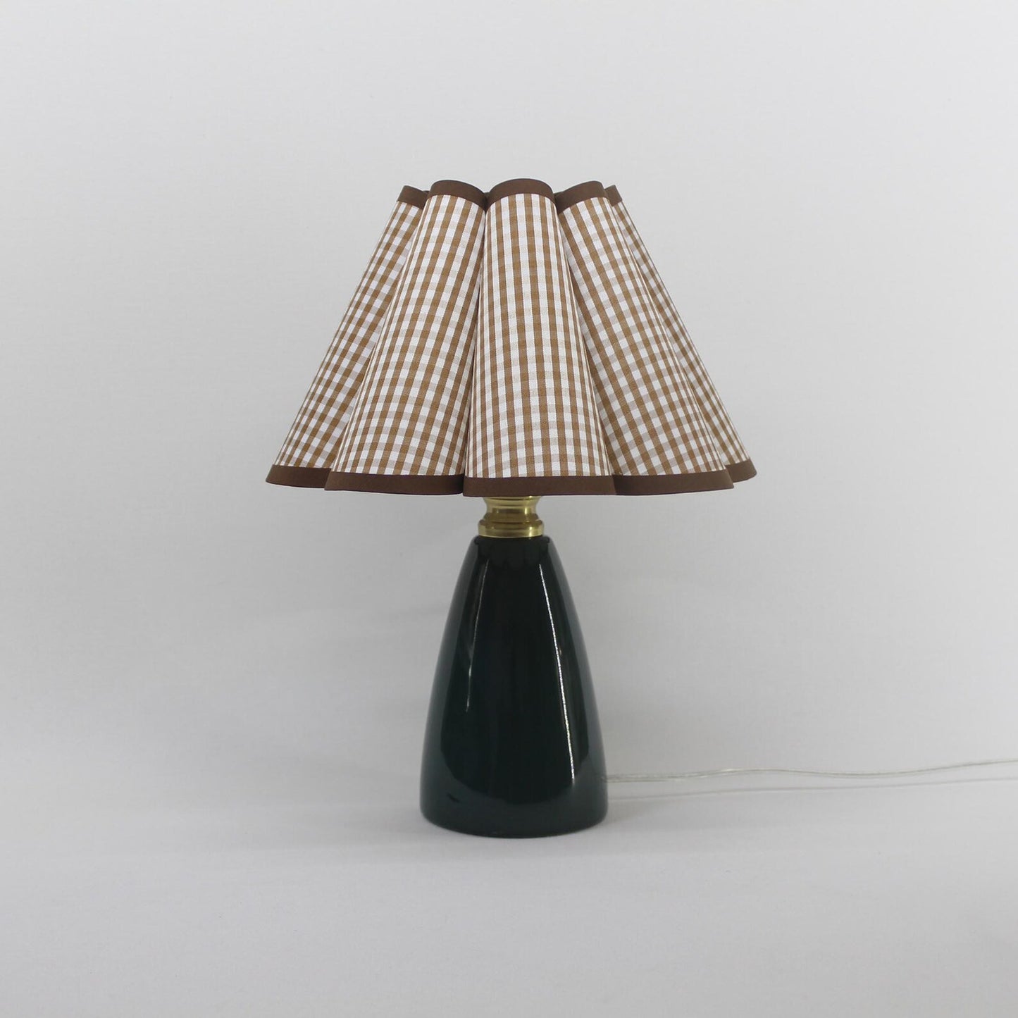 Grace Gingham Scallop Counter Lamp