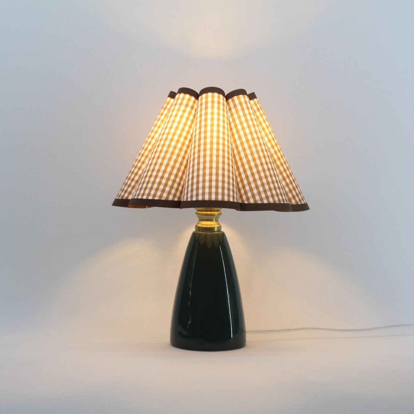 Grace Gingham Scallop Counter Lamp