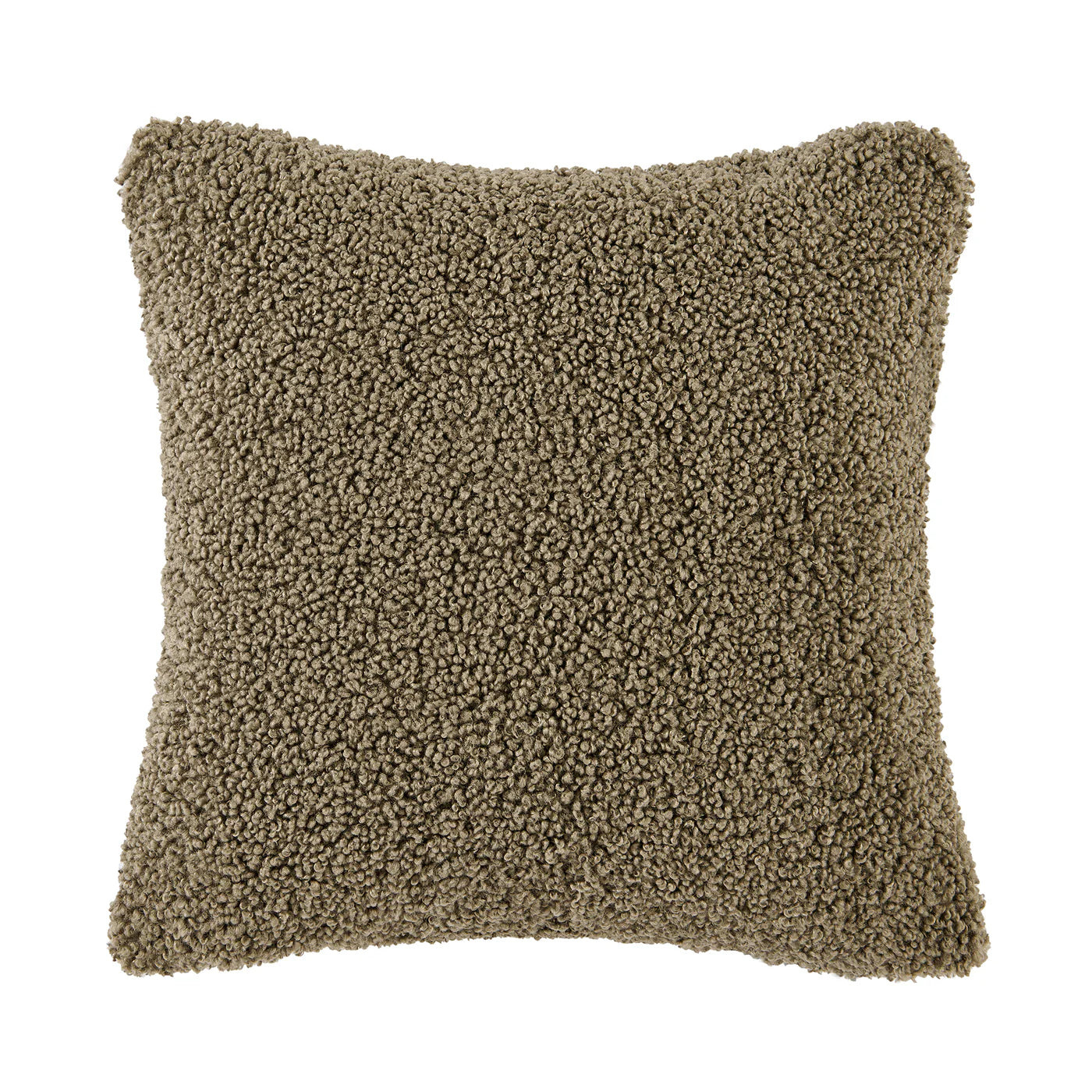 Teddy Bear Boucle Pillow Dark Oak